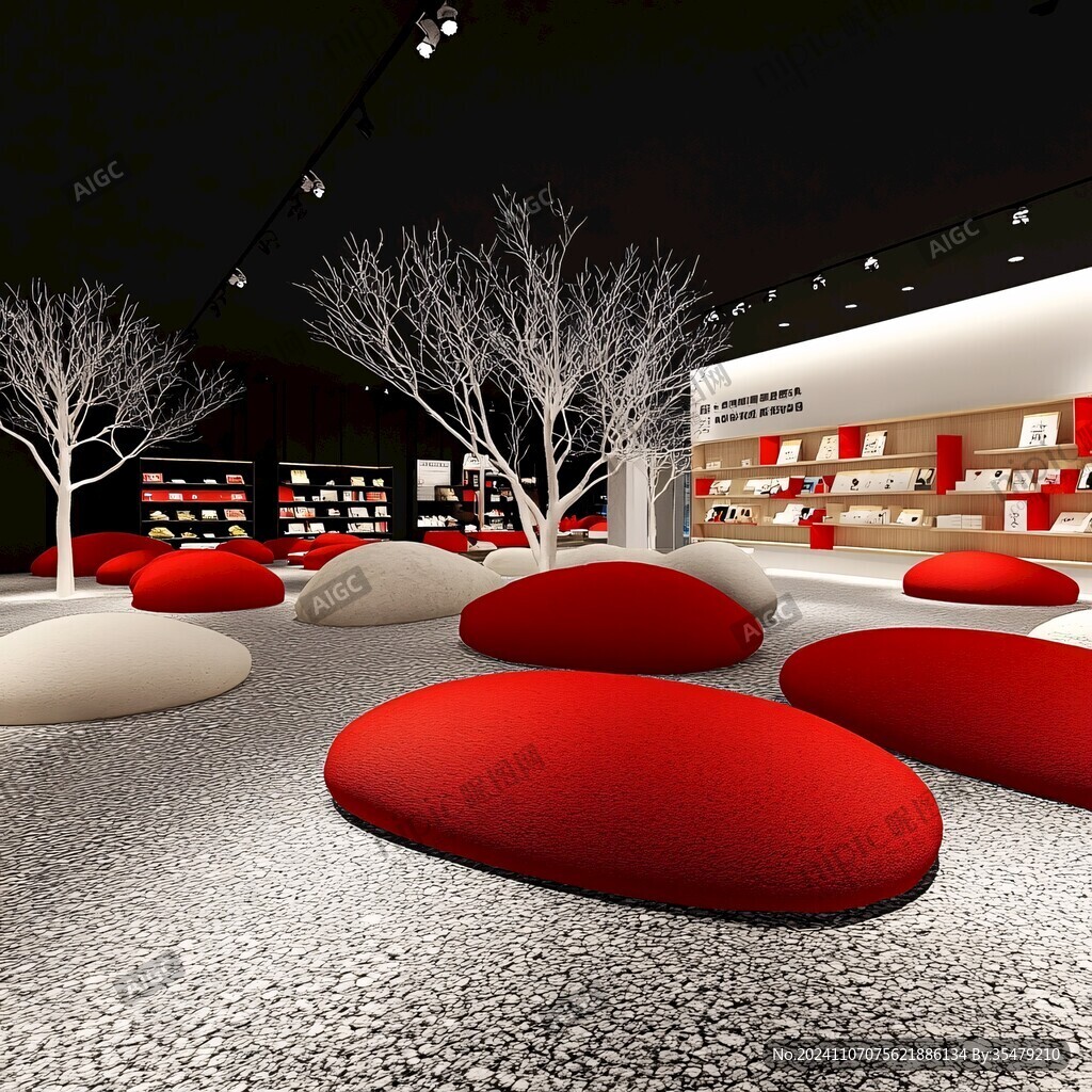 紅酒展廳閱讀區(qū)效果圖