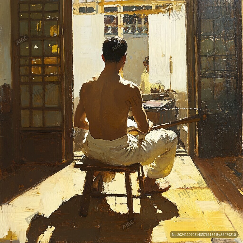 一個人作畫