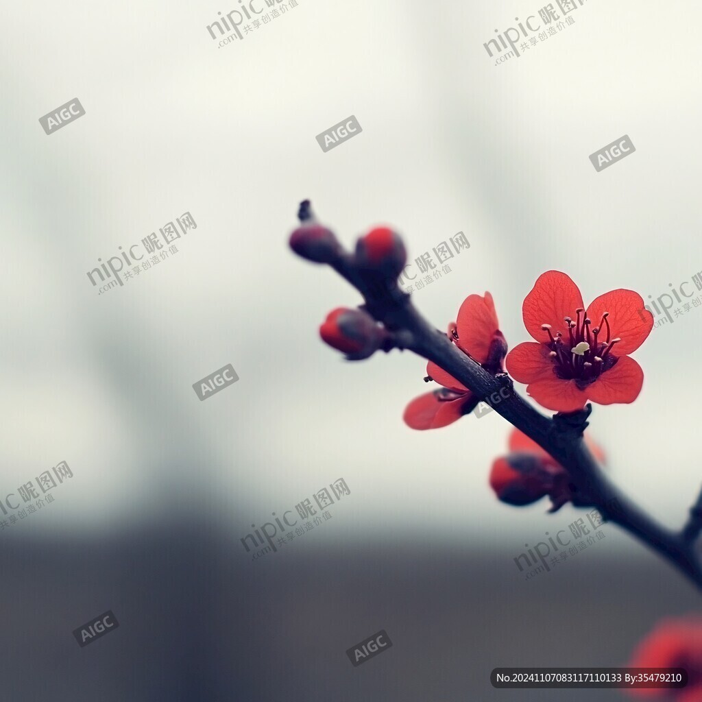 紅色一枝梅
