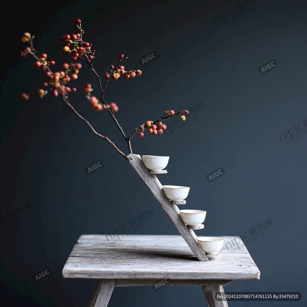 禪意日式干花插