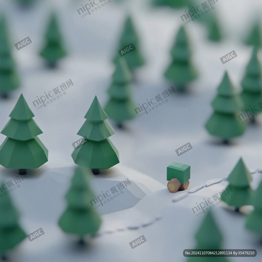 創(chuàng)意綠色微縮場景
