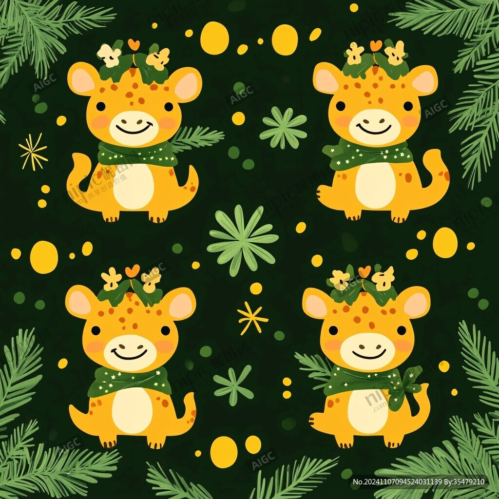 圣誕小動物圖案