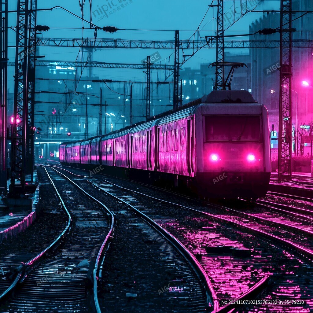 夜幕下的車輛段