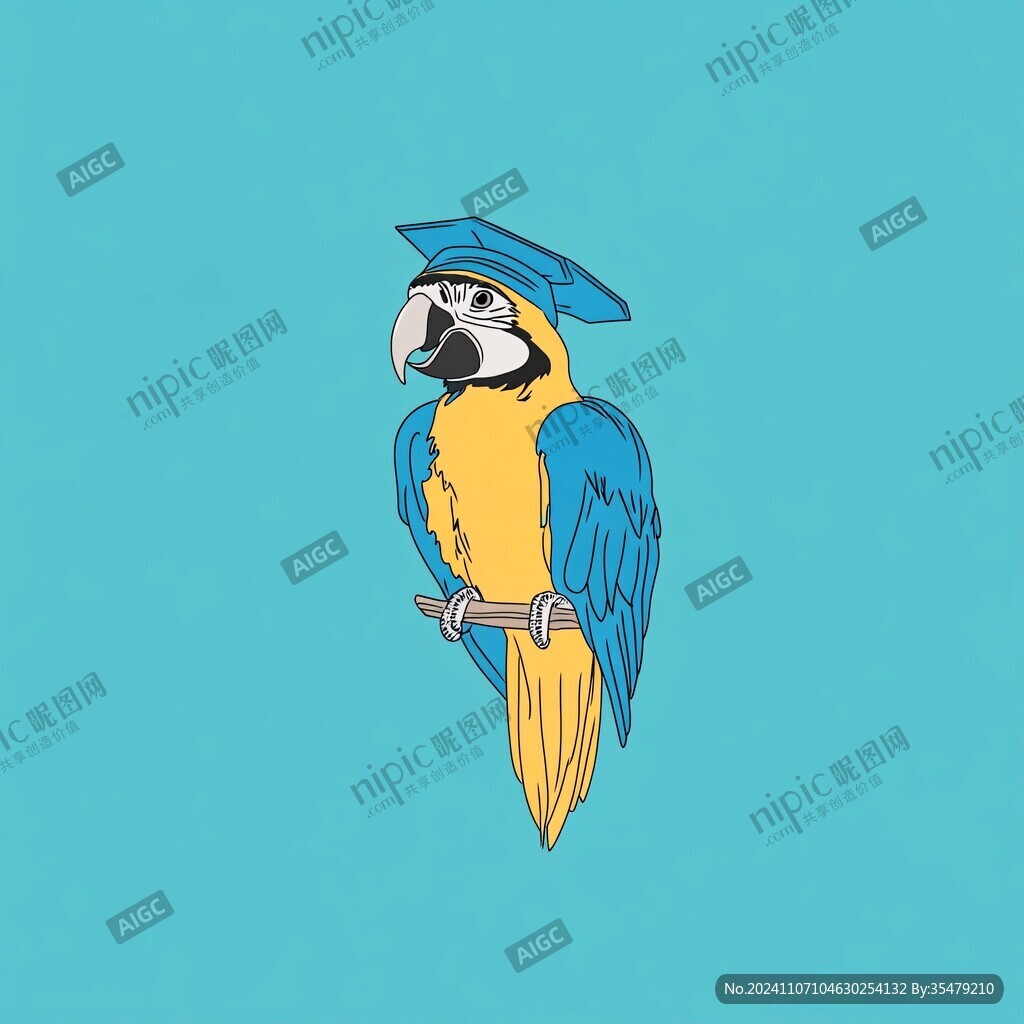 原創(chuàng)卡通鸚鵡