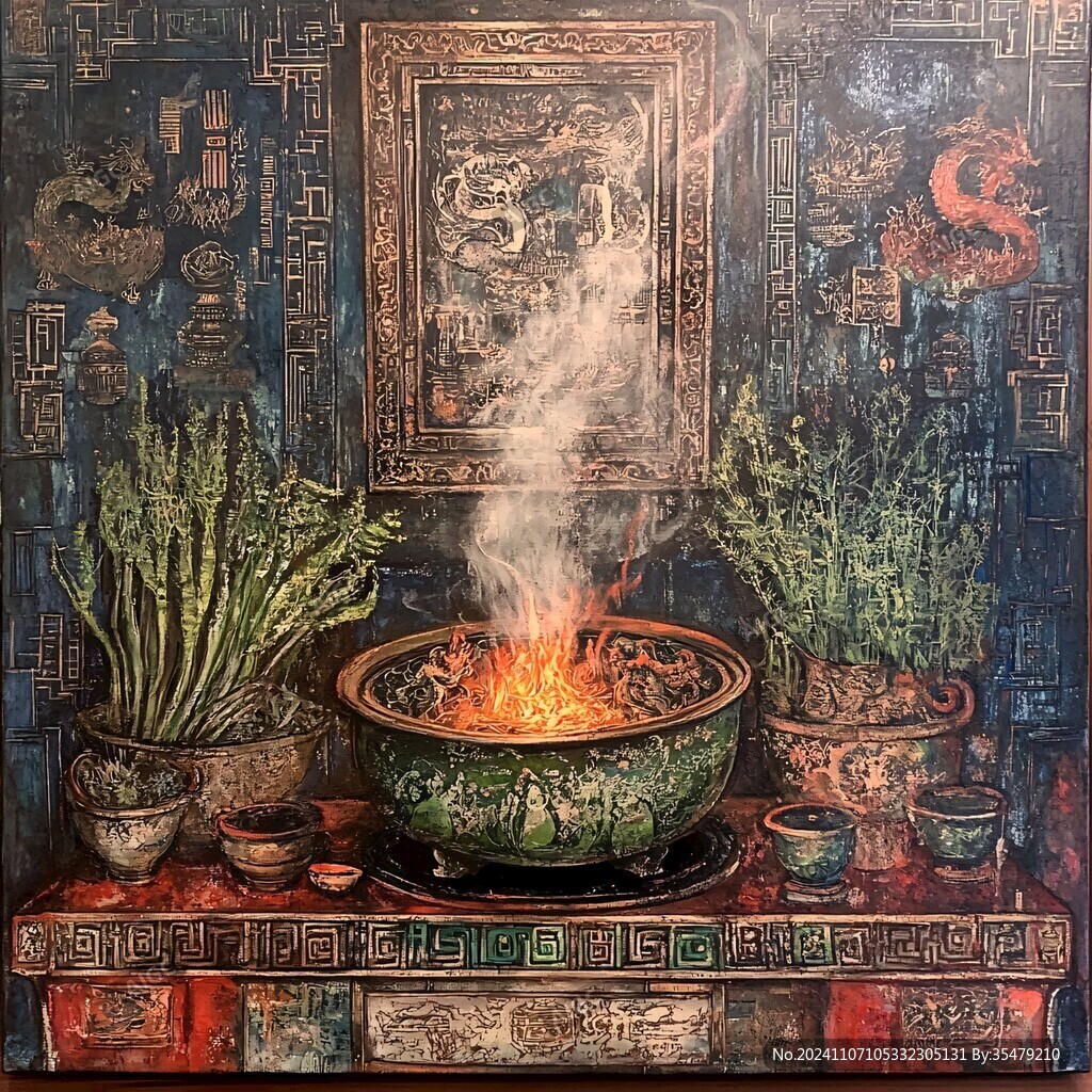 銅火鍋壁畫(huà)