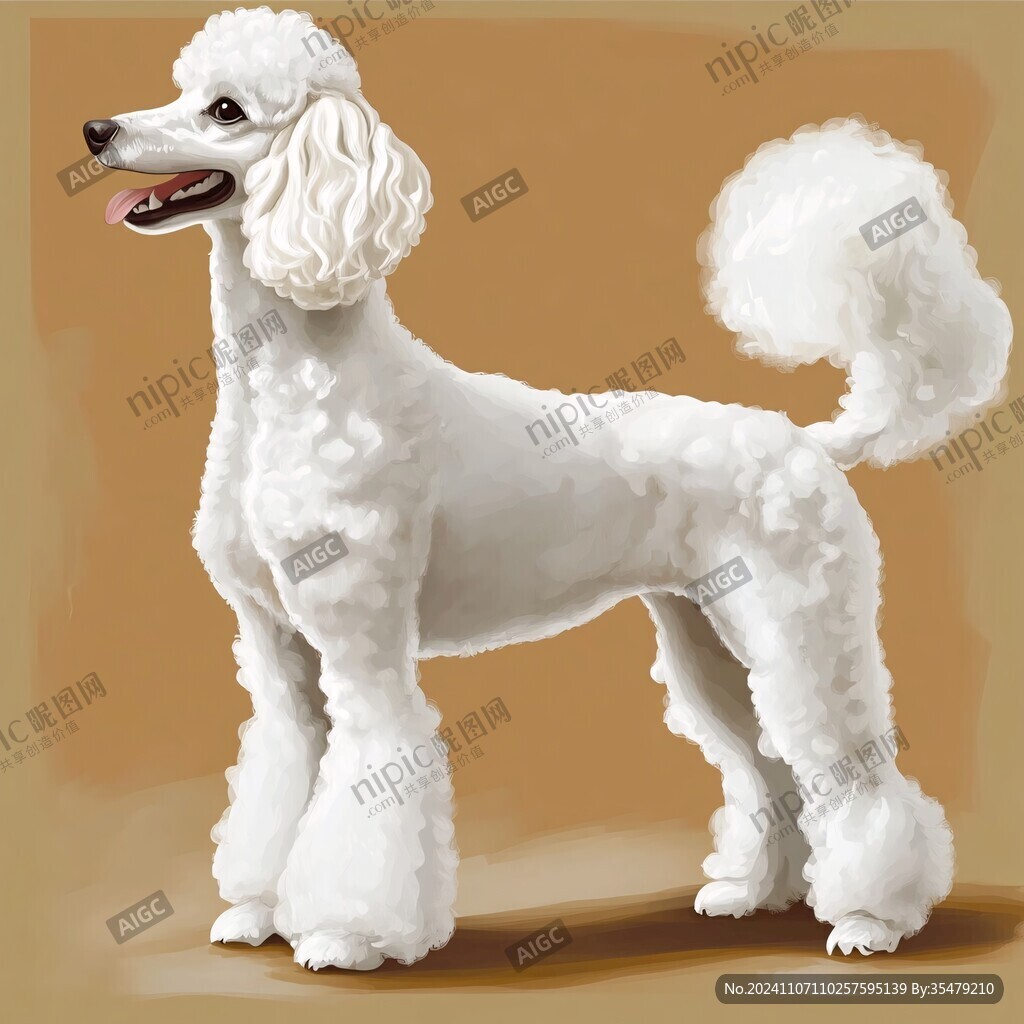 貴賓犬插畫