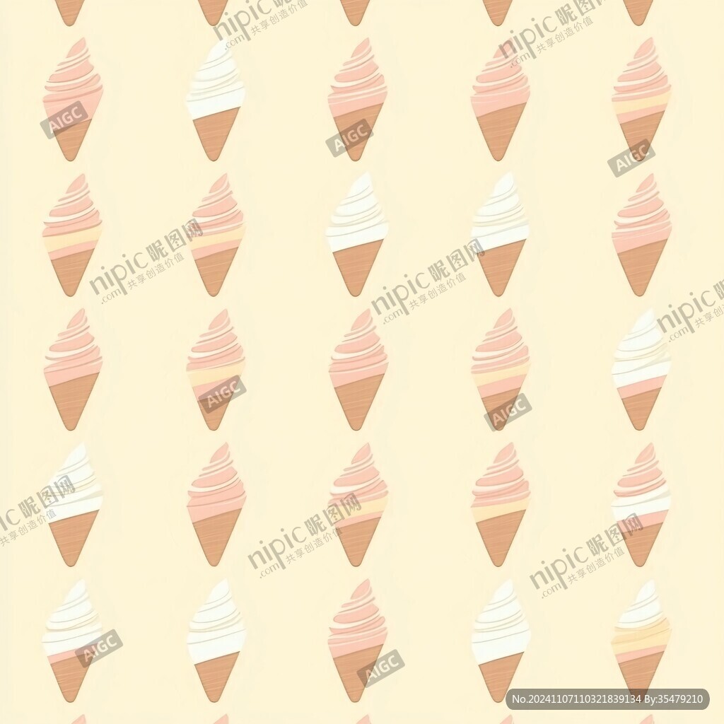 冰淇淋桌布圖案