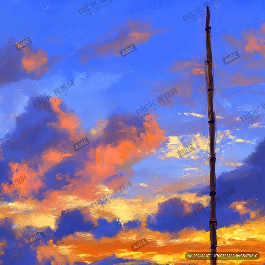 云朵夕陽(yáng)吊塔