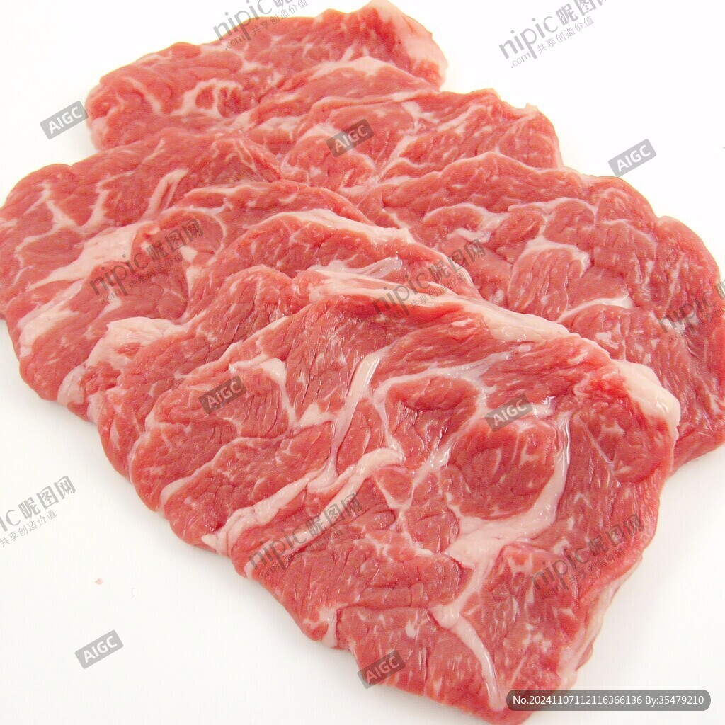 牛肉薄片展示