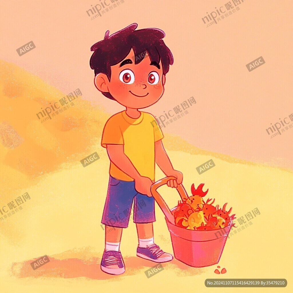 小孩點(diǎn)爆竹插畫