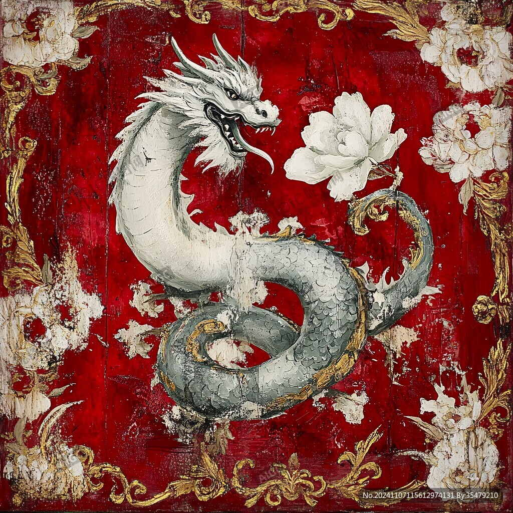 龍年地毯插畫