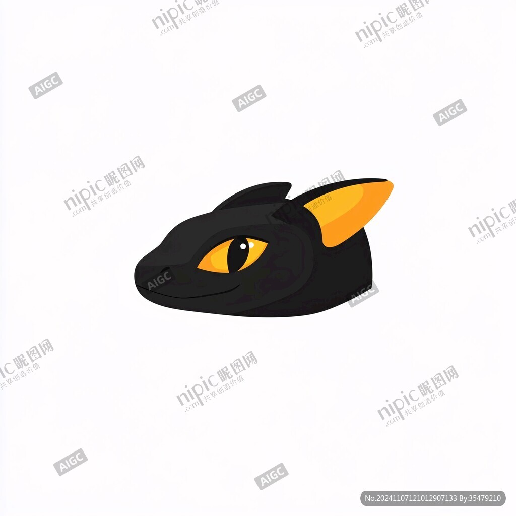黑貓卡通logo