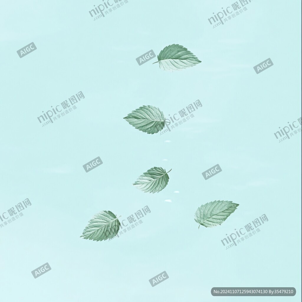 樹葉極簡意境海報