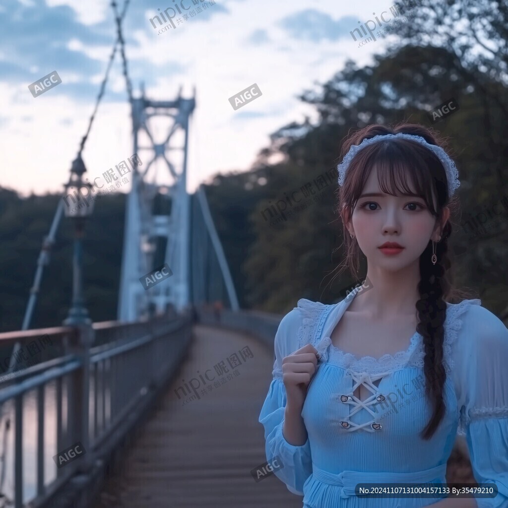 少女藍粉嫩