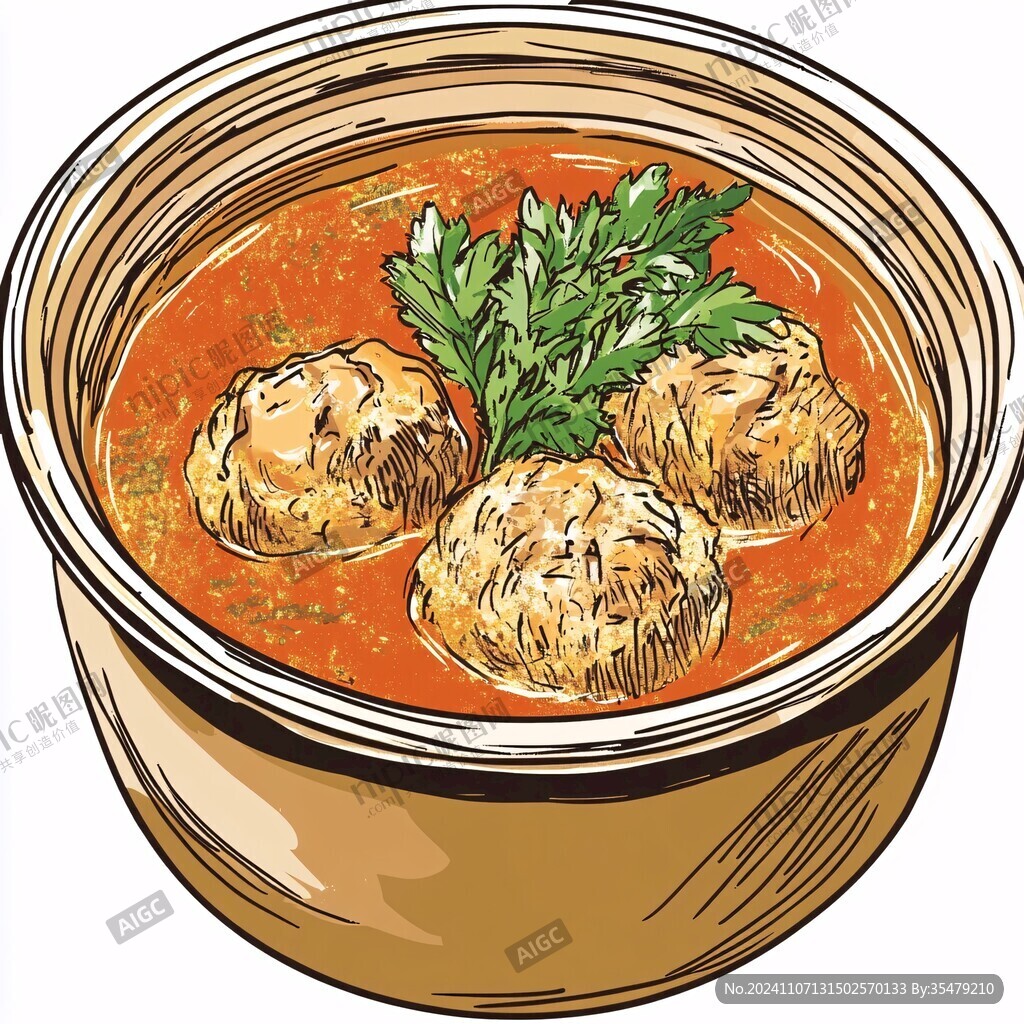 碗仔翅插畫