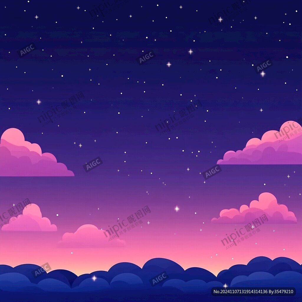 卡通夜空背景