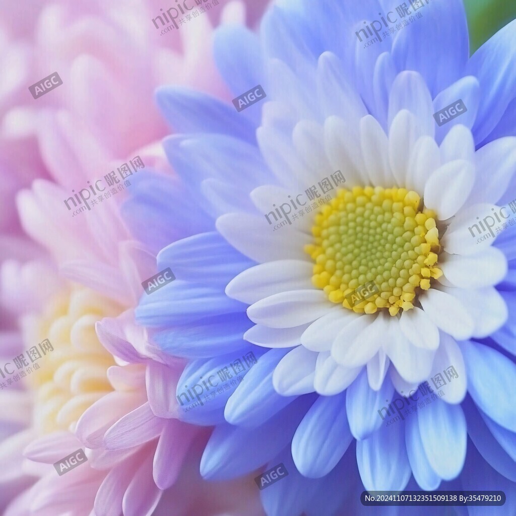 彩色繽紛花朵炫麗綻放