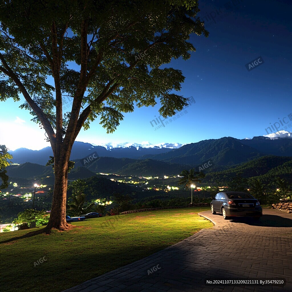 休息區(qū)夜景效果圖
