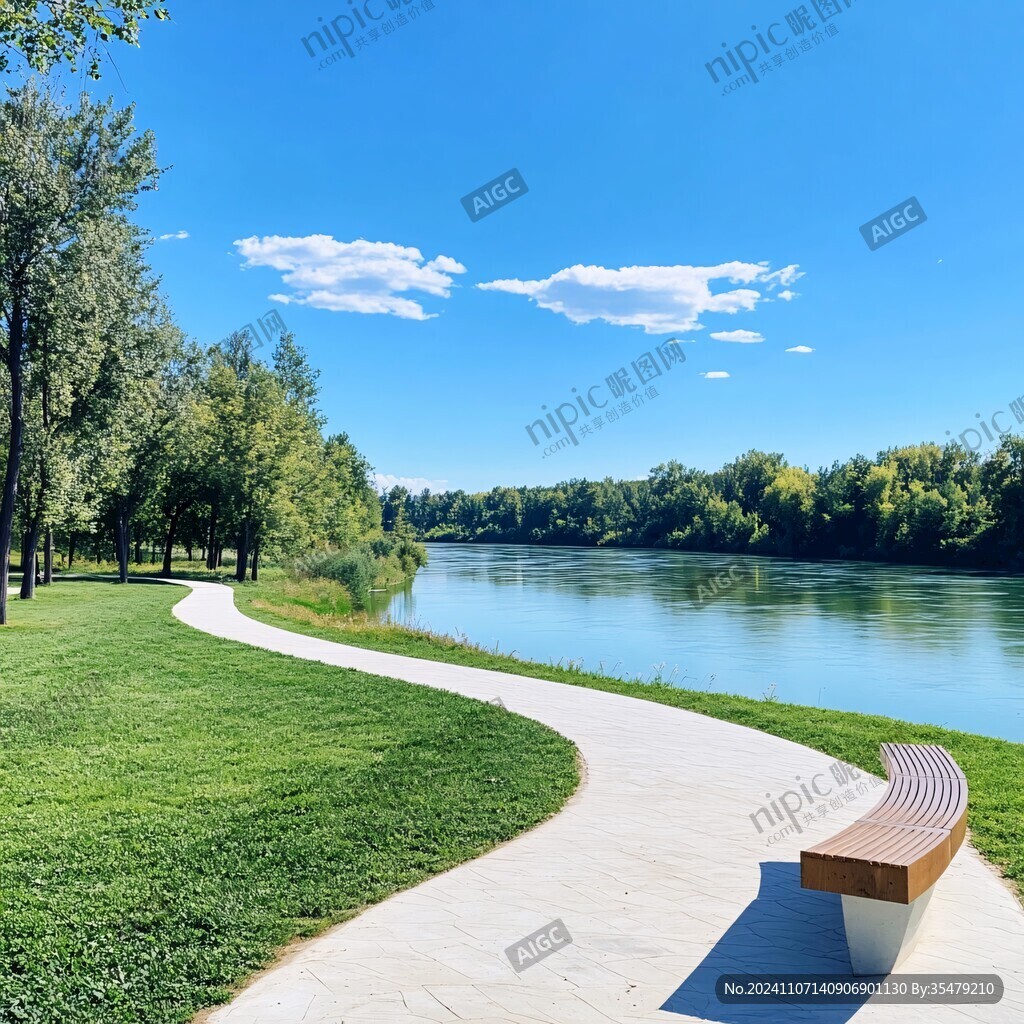百子灣公園藍天白云