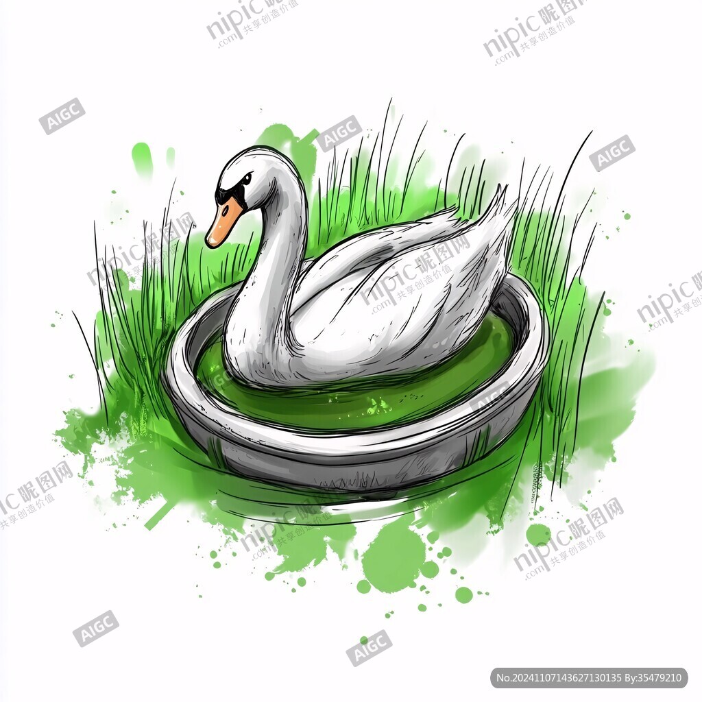 大白鵝插畫