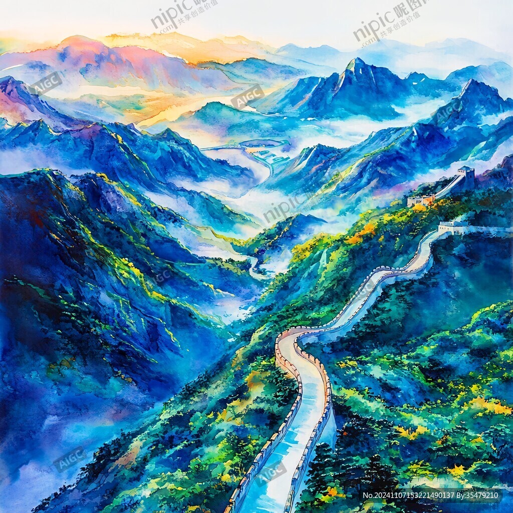 油畫長城
