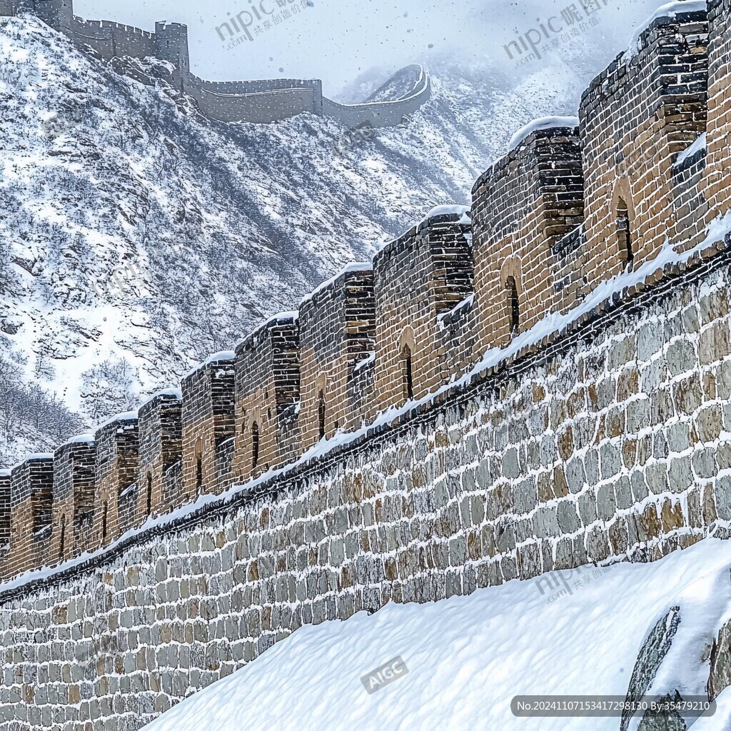 雪中的城墻