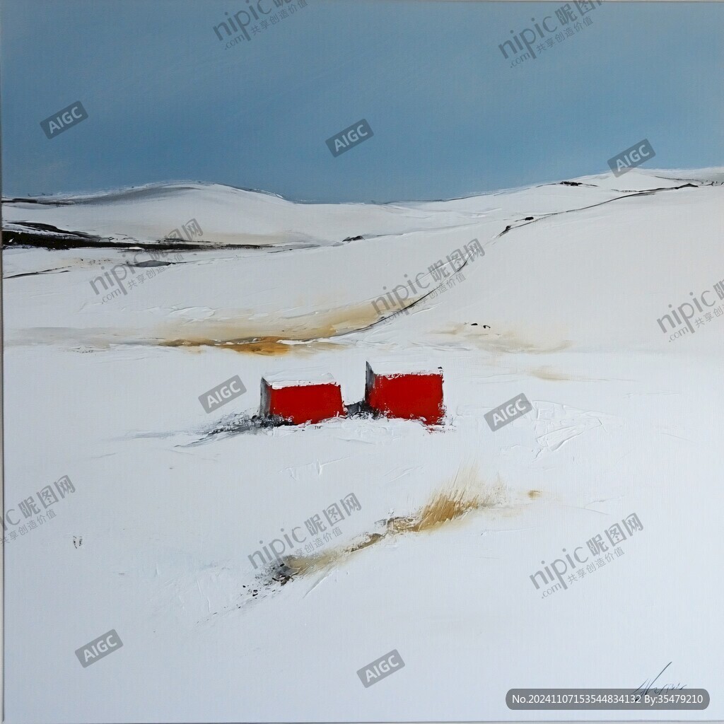 雪地畫牧歸