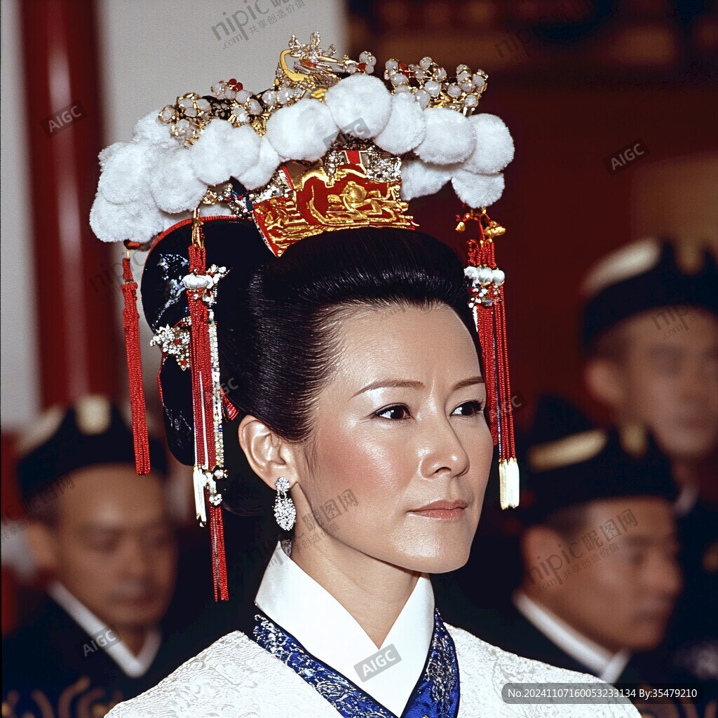 冬季朝冠頂戴