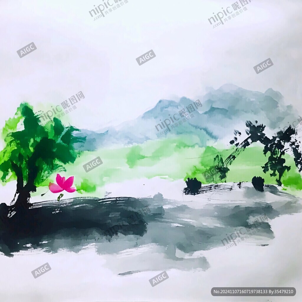 水墨畫景色