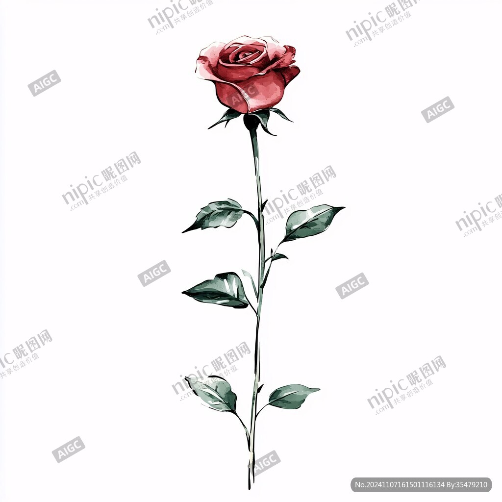 一支玫瑰花朵鮮花