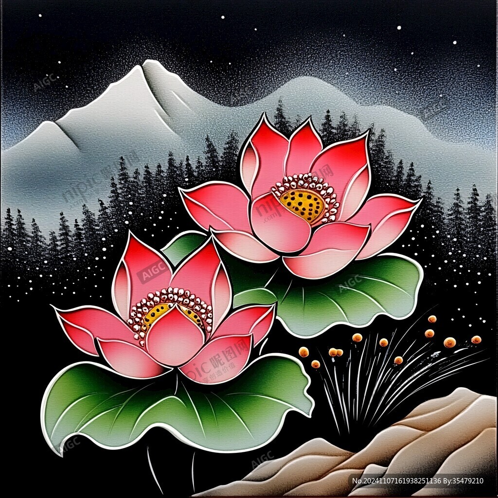 雪蓮花包裝插畫