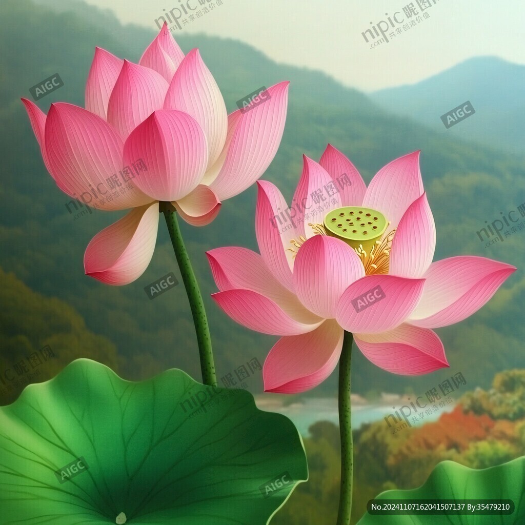 荷花高清電腦桌面壁紙