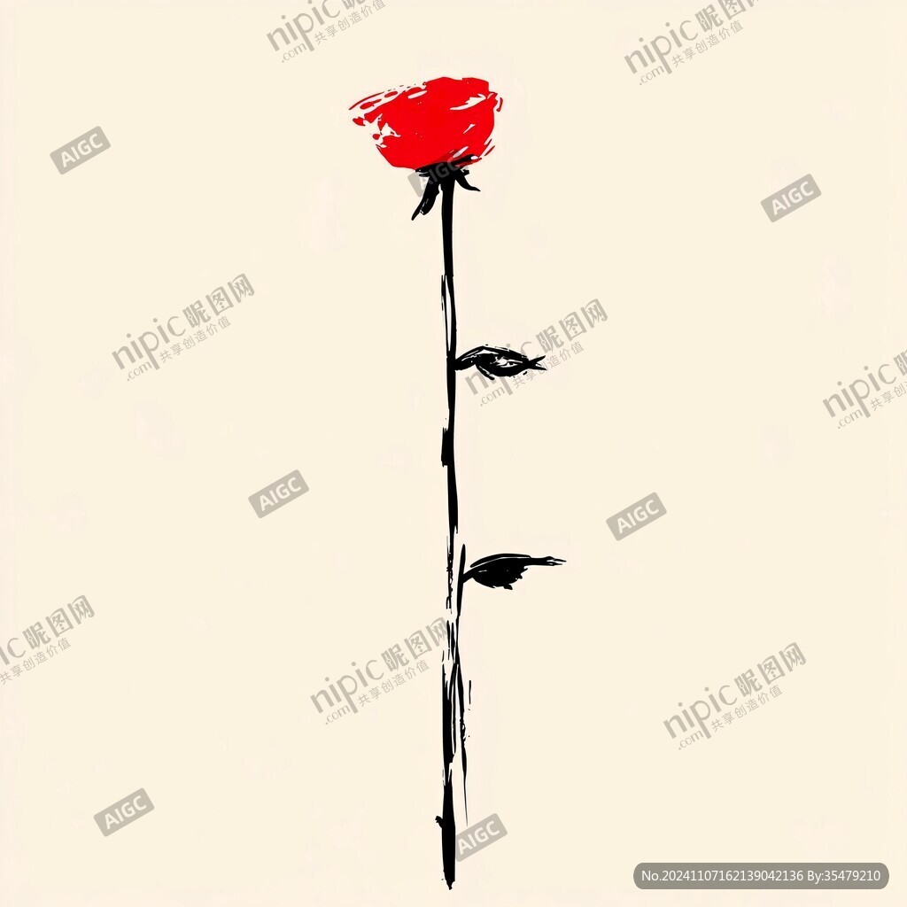 簡約玫瑰花