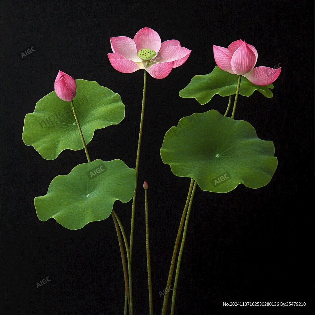 3d立體荷花