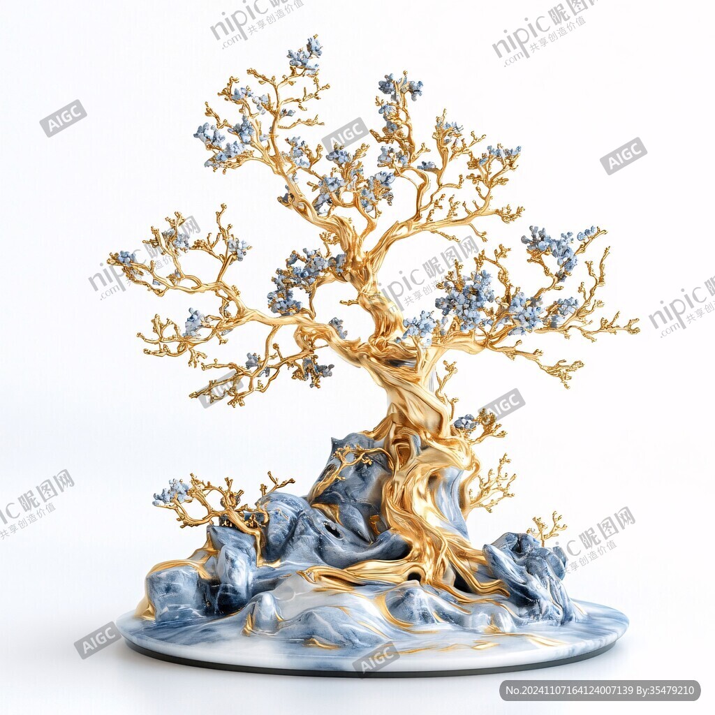 金色招財搖錢樹