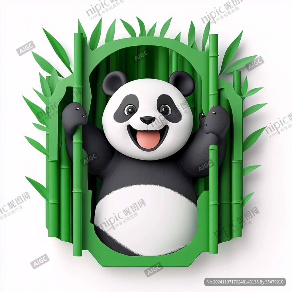綠色文創(chuàng)熊貓素材