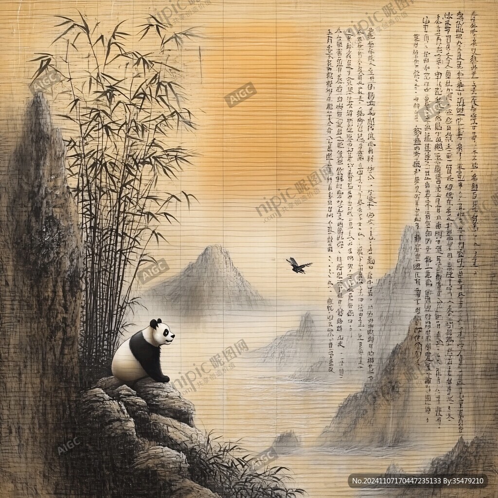 大型雅致竹題材壁畫