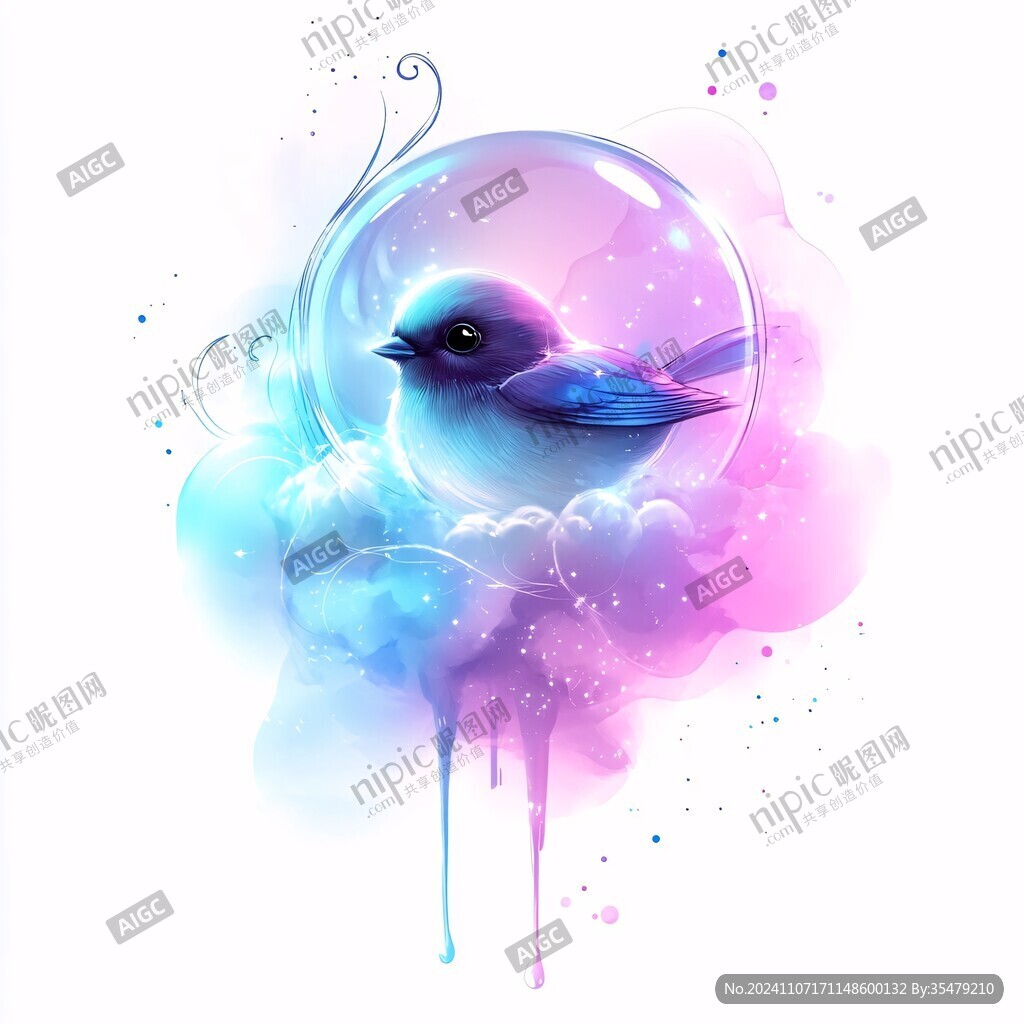 創(chuàng)意小鳥(niǎo)插畫(huà)時(shí)尚插畫(huà)