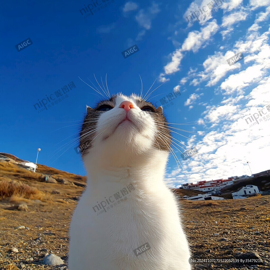 望天的貓咪