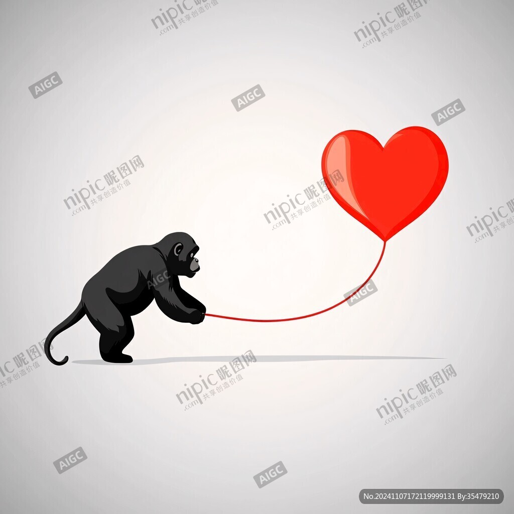 獨(dú)自嬉戲的猴子