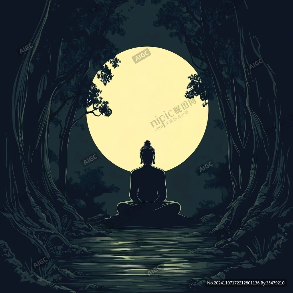 打坐參禪背景