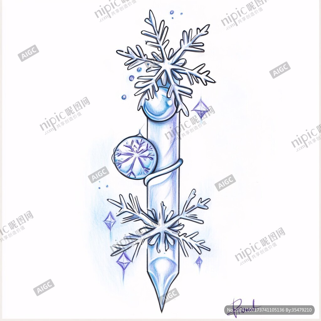 雪花字體設計