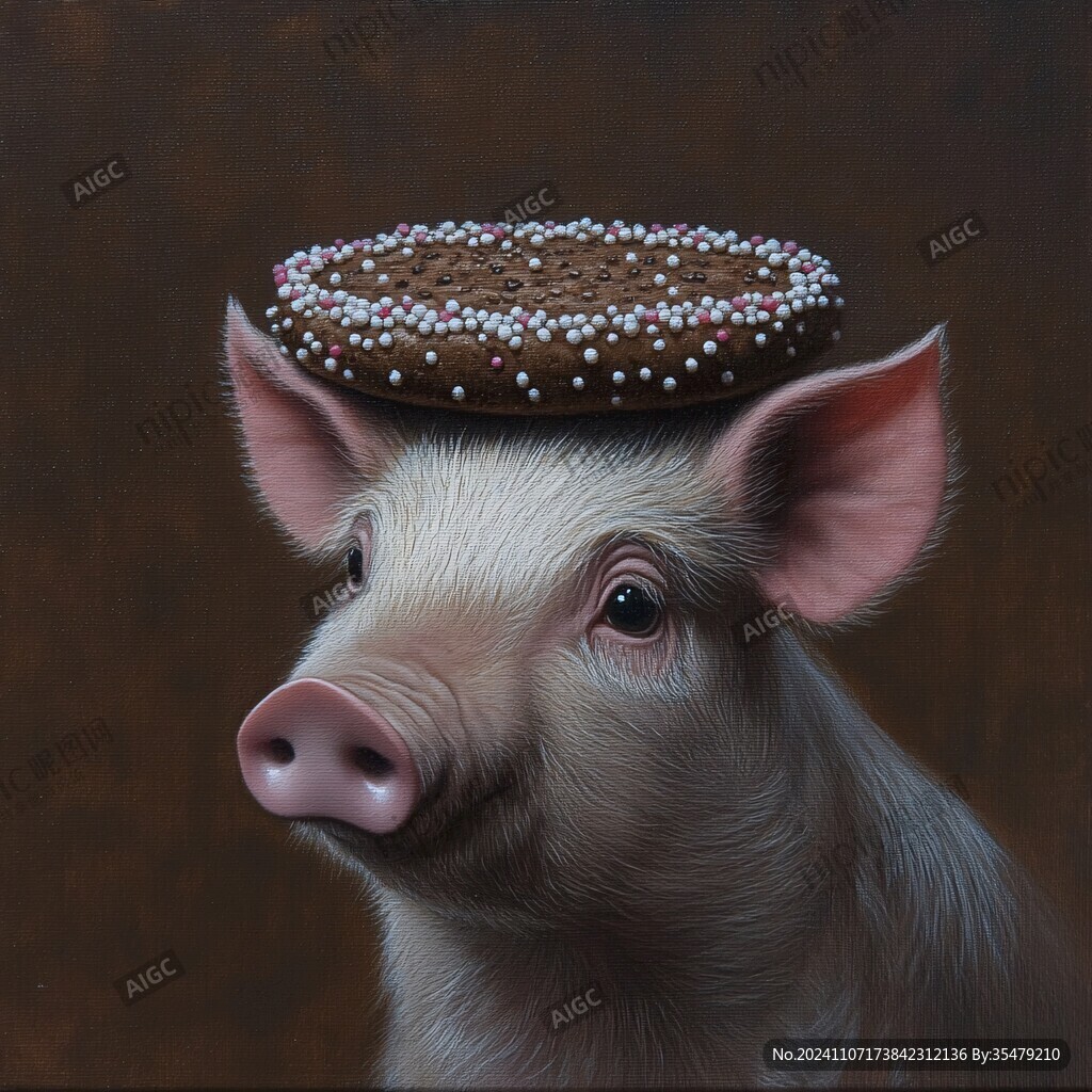 食肉動物油畫