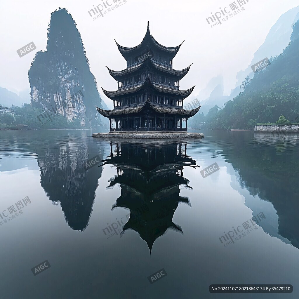 水中樓塔