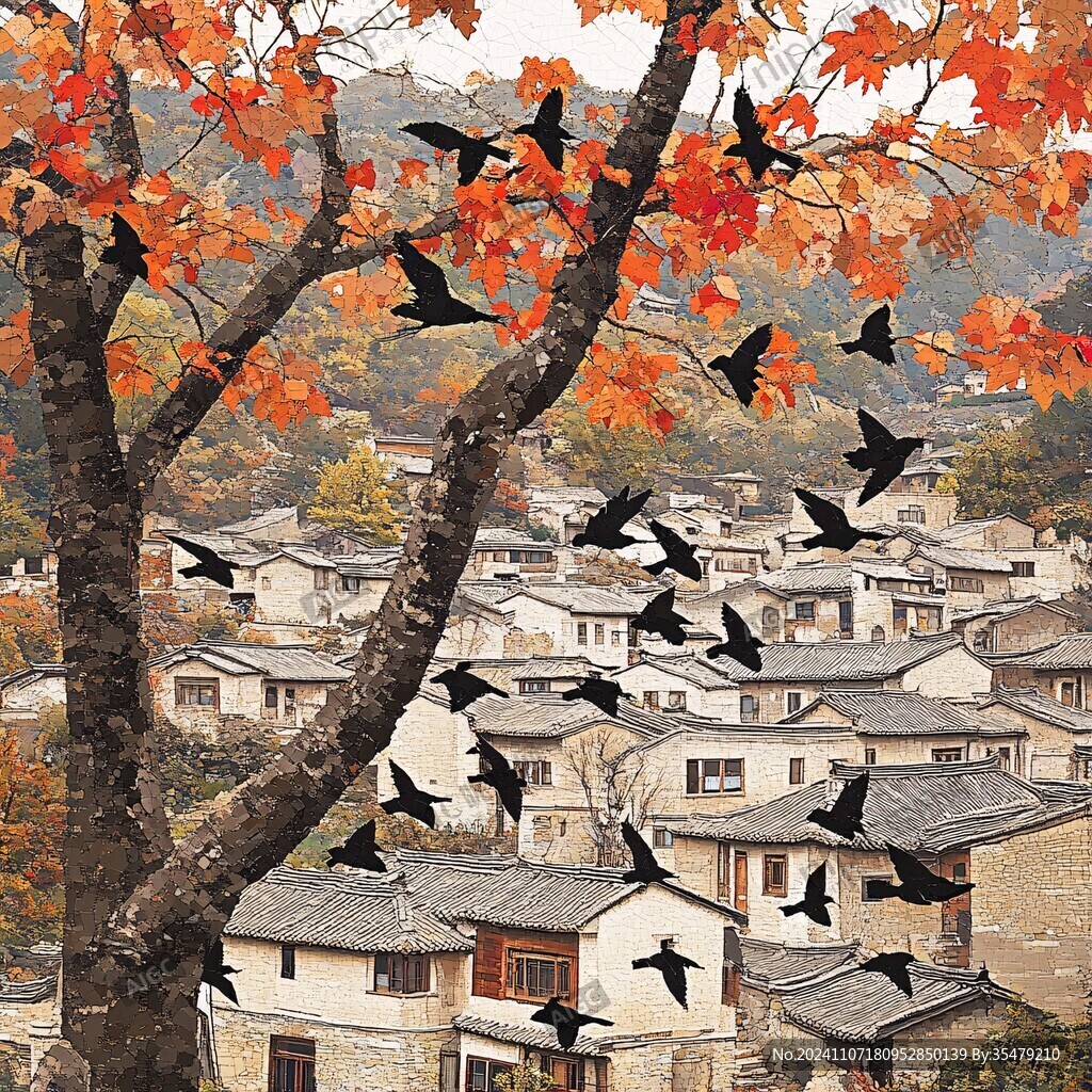 塔川秋色鳥