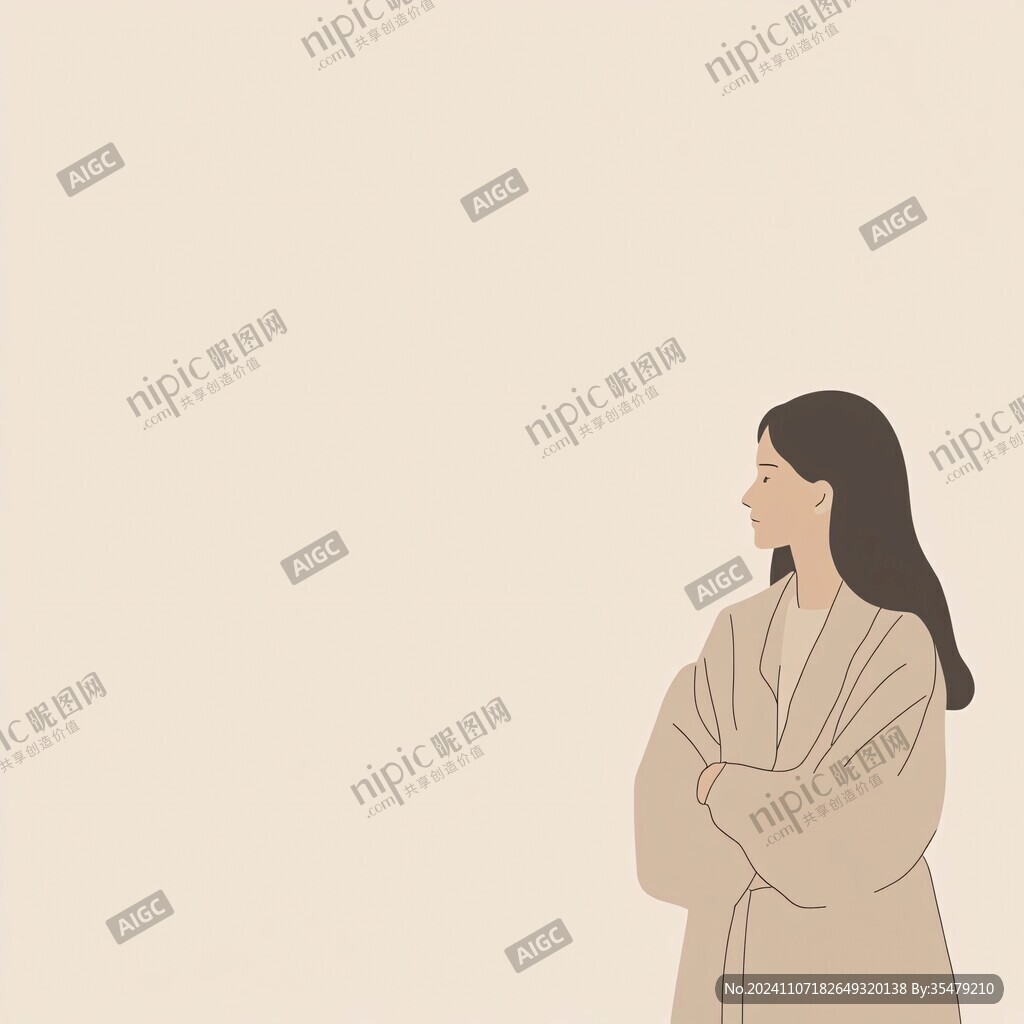 簡約人物插畫