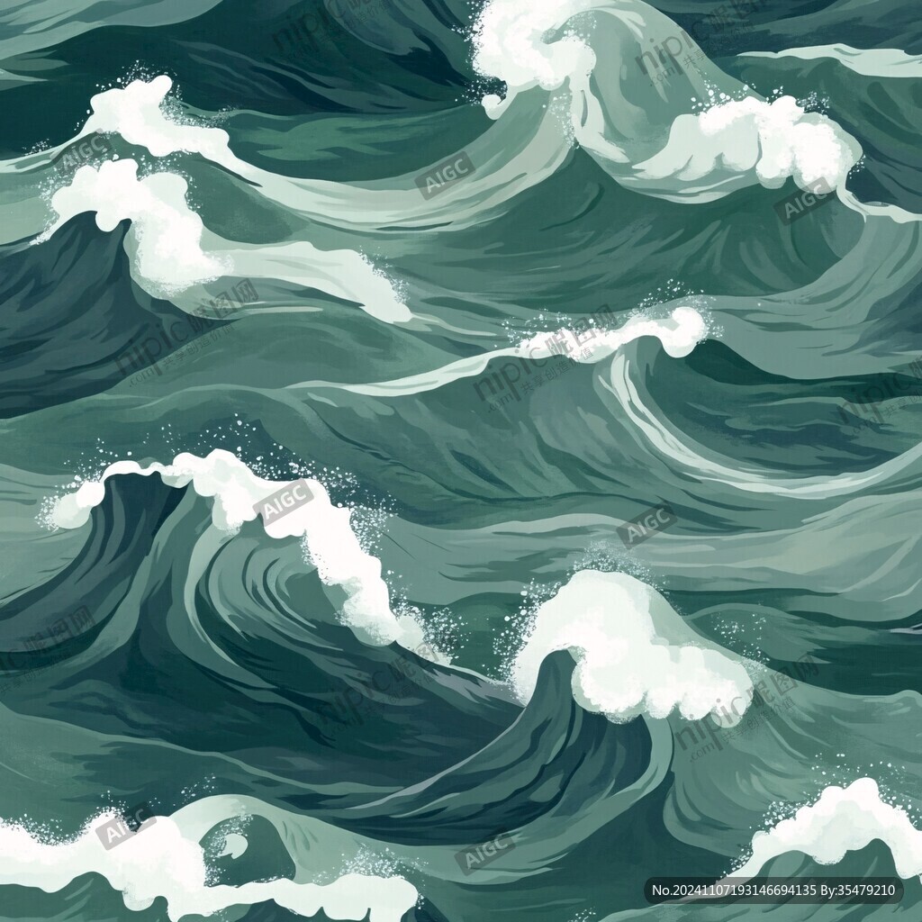 浪濤翻滾包裝底紋