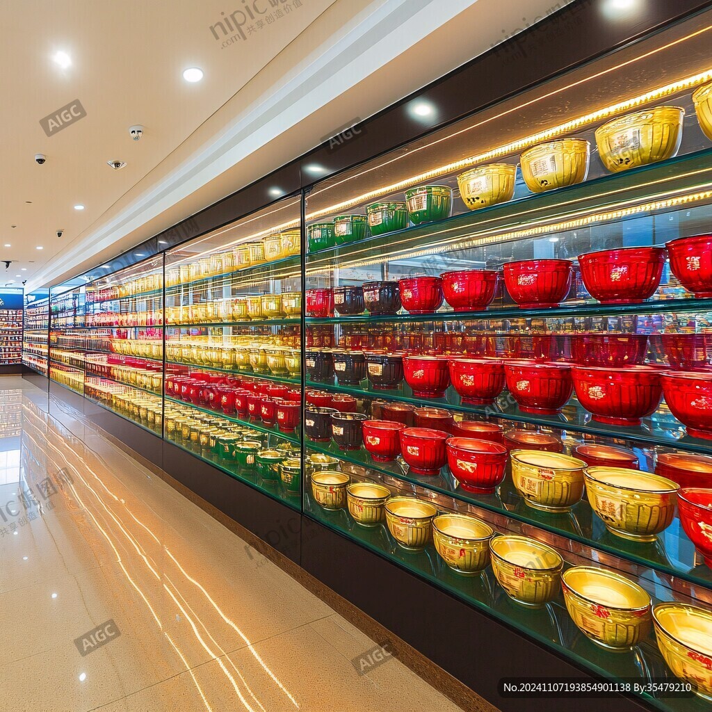 瓷碗展柜