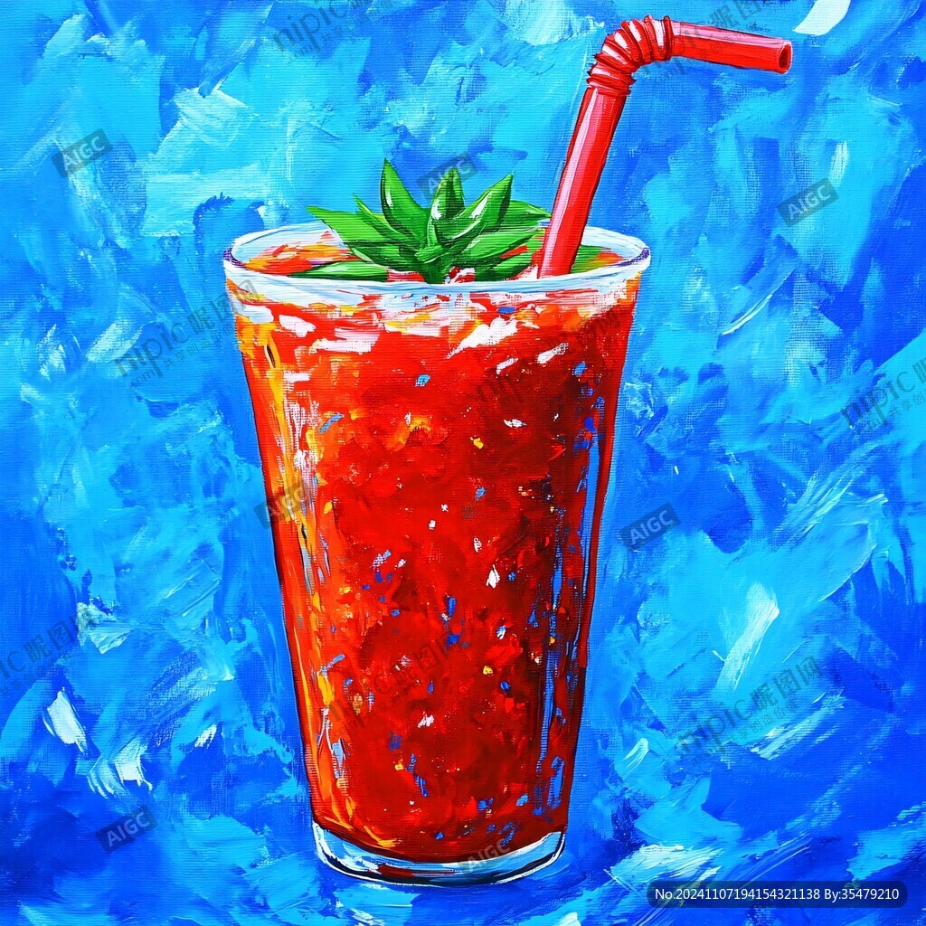 冰飲插畫
