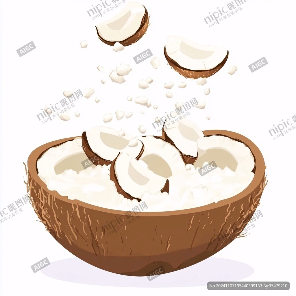 椰子片插畫